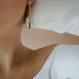 Long minimal bar gold color earrings - GG UNIQUE