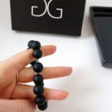GG UNIQUE BLACK ONYX LEATHER SWAROVSKI CROSS