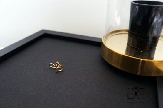 Minimal drop earrings gold plated GG UNIQUE