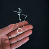 Minimal style silver color karma circle anklet