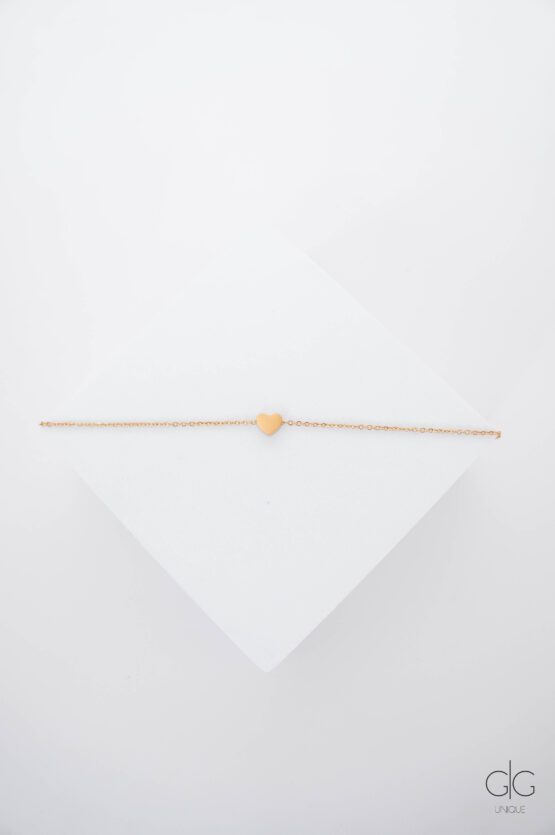 Minimal chain necklace with a heart - GG UNIQUE