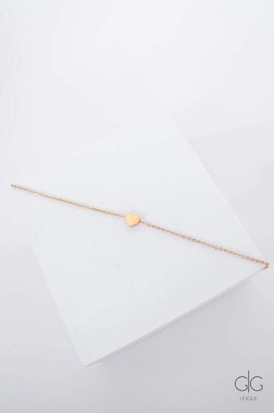 Minimal chain necklace with a heart - GG UNIQUE