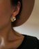 Double sided gold plated cube earrings GG UNIQUE