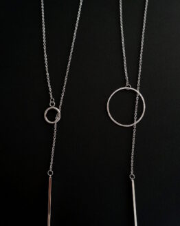 Minimal necklace with silver plated necklace