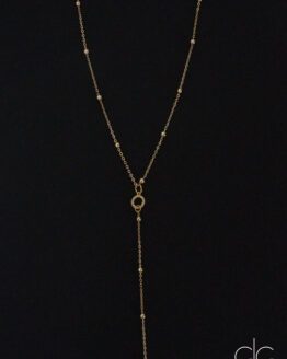 Gold plated three layer horn necklace GG UNIQUE