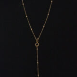 Gold plated three layer horn necklace GG UNIQUE