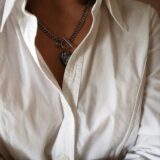 Large chain and pearl mass trendy necklace - GG UNIQUE