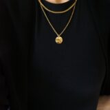 Stylish massive chain double layer gold color necklace - GG UNIQUE