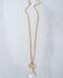 Gold plated stainless steel necklace with natural keshi pearl - GG UNIQUE