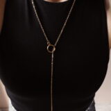 Minimal necklace with a small gold plated circle GG UNIQUE