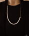 Minimal freshwater pearl necklace with a gold plated chain - GG UNIQUE