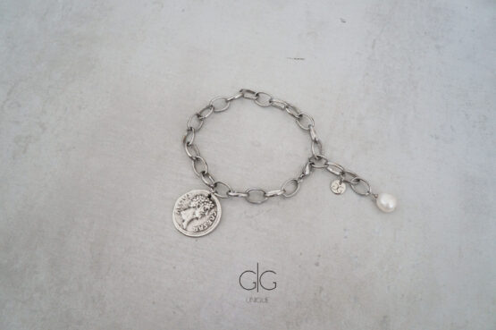 Ceasar bracelet with a freshwater pearl - gg unique