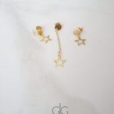 Gold color star and ear cuff set - GG UNIQUE