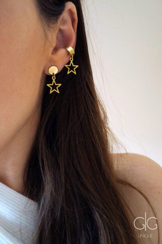 Gold color star and ear cuff set - GG UNIQUE