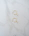 Stylish golden hoop earrings with mountain crystals - GG UNIQUE