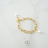 Massive bracelet with fresh water pearls - GG UNIQUE
