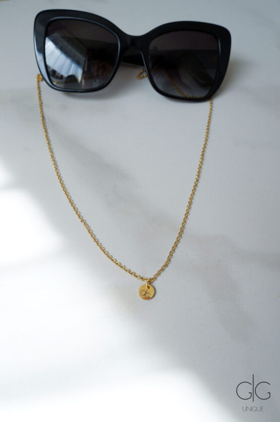 Thin glasses chain gold plated stainless steel - GG UNIQUE