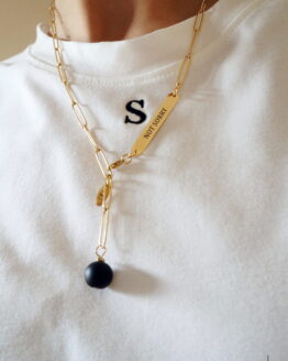 Gold plated stainless steel necklace - NOT SORRY