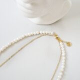 Freshwater pearl necklace with pearl pendants - GG UNIQUE
