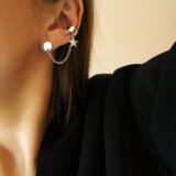 Stainless steel star earring set with an ear cuff - GG UNIQUE
