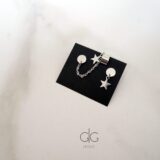 Stainless steel star earring set with an ear cuff - GG UNIQUE