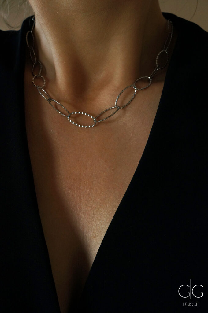Vintage stainless steel necklace - GG UNIQUE