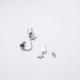 Stainless steel star earring set with an ear cuff - GG Unique