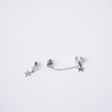 Stainless steel star earring set with an ear cuff - GG Unique