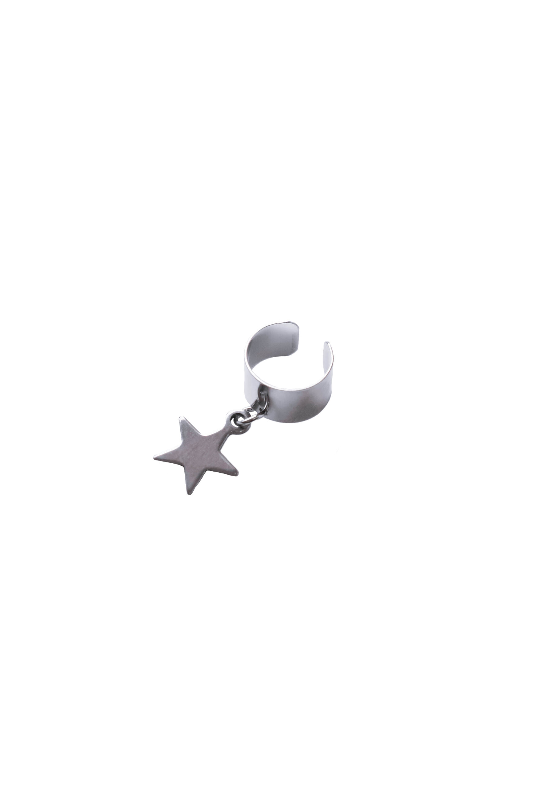 Silver color ear cuff with a star - GG UNIQUE
