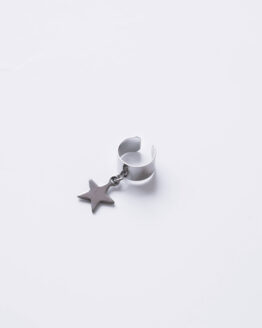 Silver color ear cuff with a star - GG UNIQUE