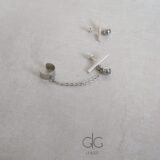 Ear cuff with a line in silver color - GG UNIQUE
