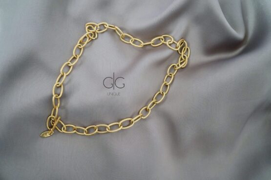 Large trendy gold chain necklace - GG UNIQUE