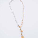 Freshwater pearl necklace with locker pendant - GG UNIQUE