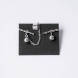 Ear cuff with a line in silver color - GG Unique