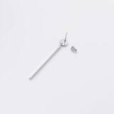 Minimal style long silver stick earrings - GG UNIQUE