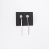 Minimal style long silver stick earrings - GG UNIQUE