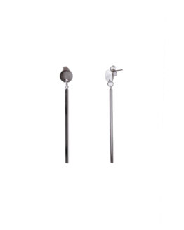 Minimal style long silver stick earrings - GG UNIQUE