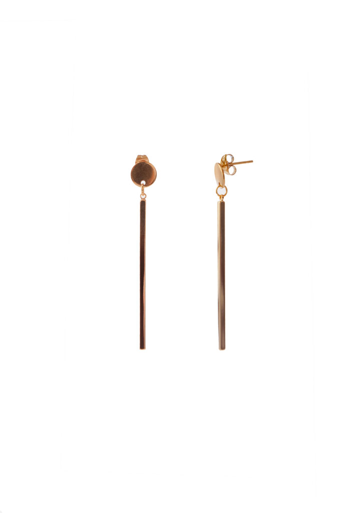 Minimal style long gold stick earrings - GG UNIQUE