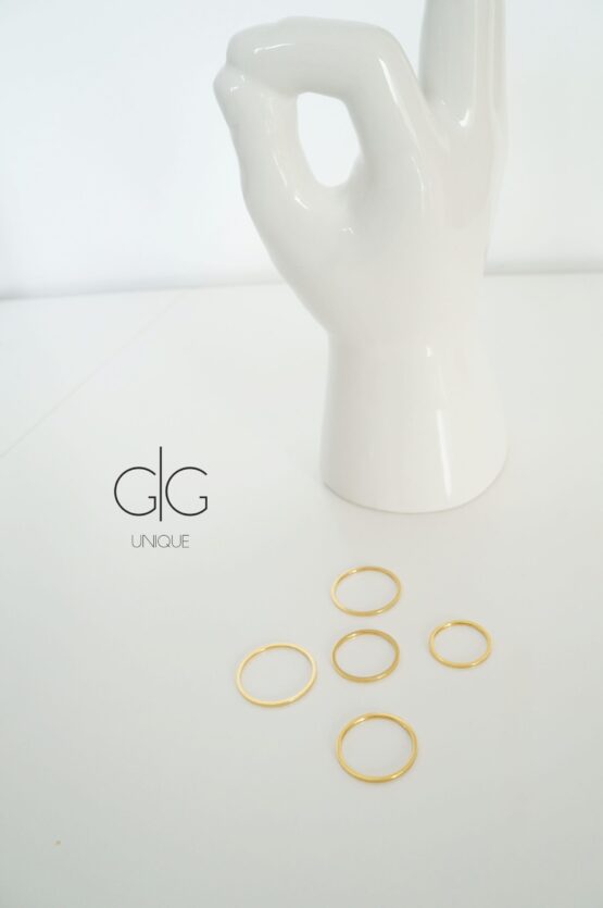 Modern minimal gold ring - GG UNIQUE