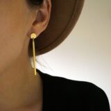 Minimal style long gold stick earrings - GG UNIQUE