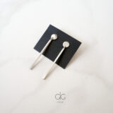Minimal style long silver stick earrings - GG UNIQUE