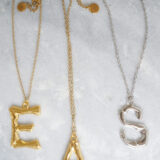 Big letter trendy gold/silver plated necklace GG UNIQUE