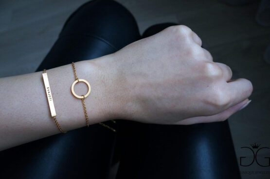 Gold circle karma bracelet GG UNIQUE