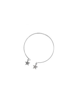 Stainless steel bangle bracelet with stars - GG Unique