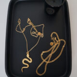 Gold plated snake necklace - GG UNIQUE