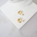 Simple gold plated mini hoop earrings