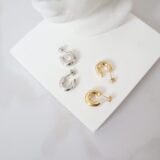 Simple silver plated mini hoop earrings - GG UNIQUE