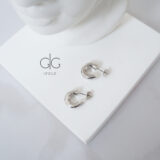 Simple silver plated mini hoop earrings - GG UNIQUE