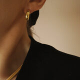 Simple gold plated mini hoop earrings