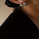 Simple silver plated mini hoop earrings - GG UNIQUE